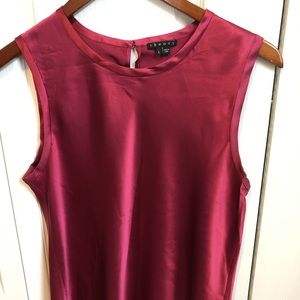 Theory Silk shell hot pink